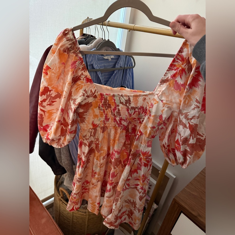 Floral Puff Sleeve Top